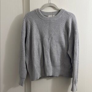 Gray Ribbed Women's Sweater